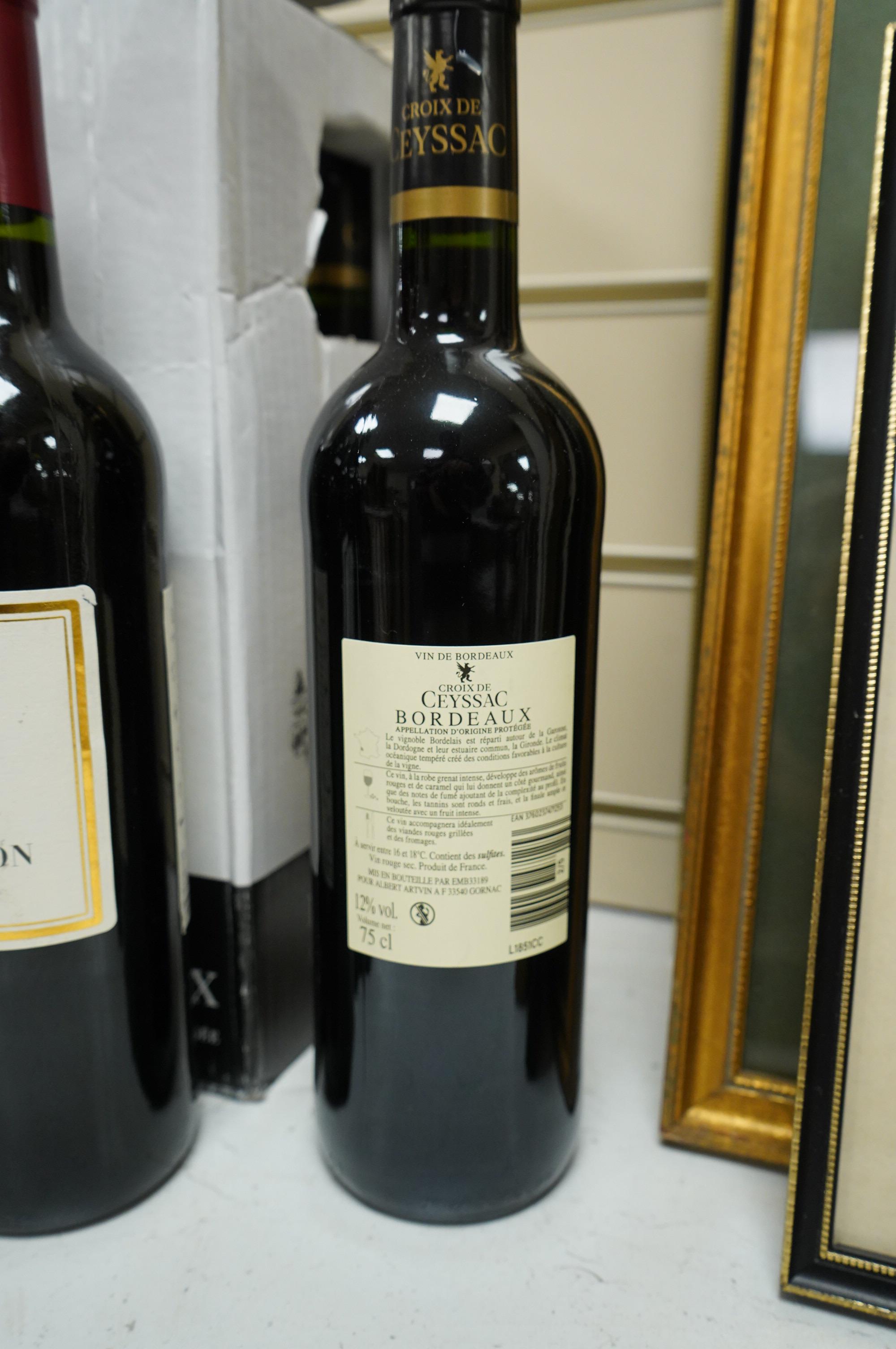 Six bottles of Croix de ceyssac, 2023 and another five bottles of various red wine